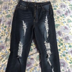 NEVER WORN fashion nova ripped jeans